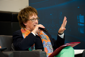 Brigitte Zypries beim Wirtschaftsempfang der SPD-Bundestagsfraktion am 6.10.2014 (Foto: Andreas Amann)